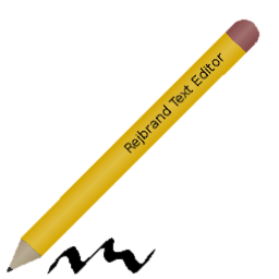 The Rejbrand Text Editor logo: A yellow pencil