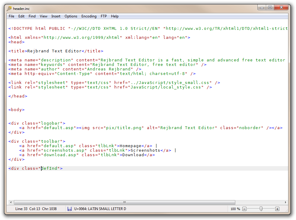 Main Window with XML Syntax Highlighting